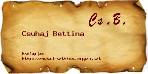 Csuhaj Bettina névjegykártya