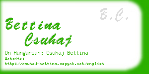 bettina csuhaj business card
